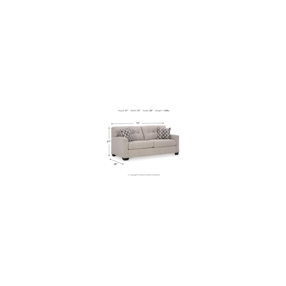 Signature Design by Ashley Mahoney Sofa, Pebble Beige Living Room Couch
