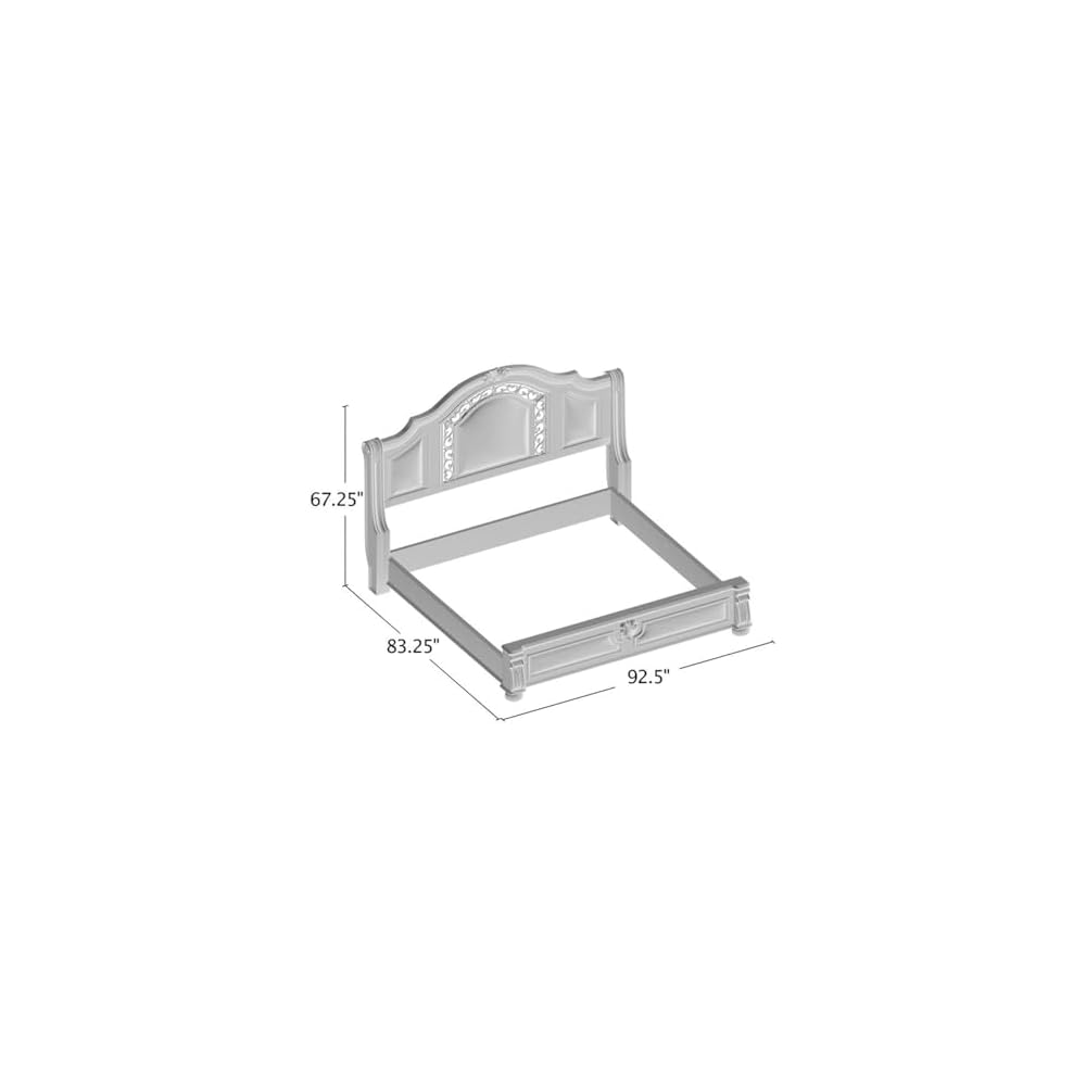 Furniture of America Eleo Solid Wood Panel King Bed in Brown Cherry