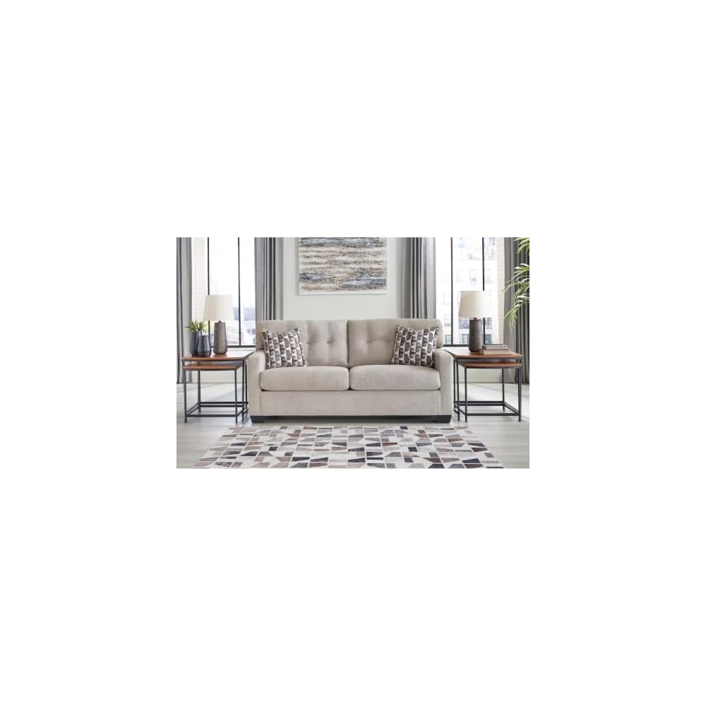 Signature Design by Ashley Mahoney Sofa, Pebble Beige Living Room Couch