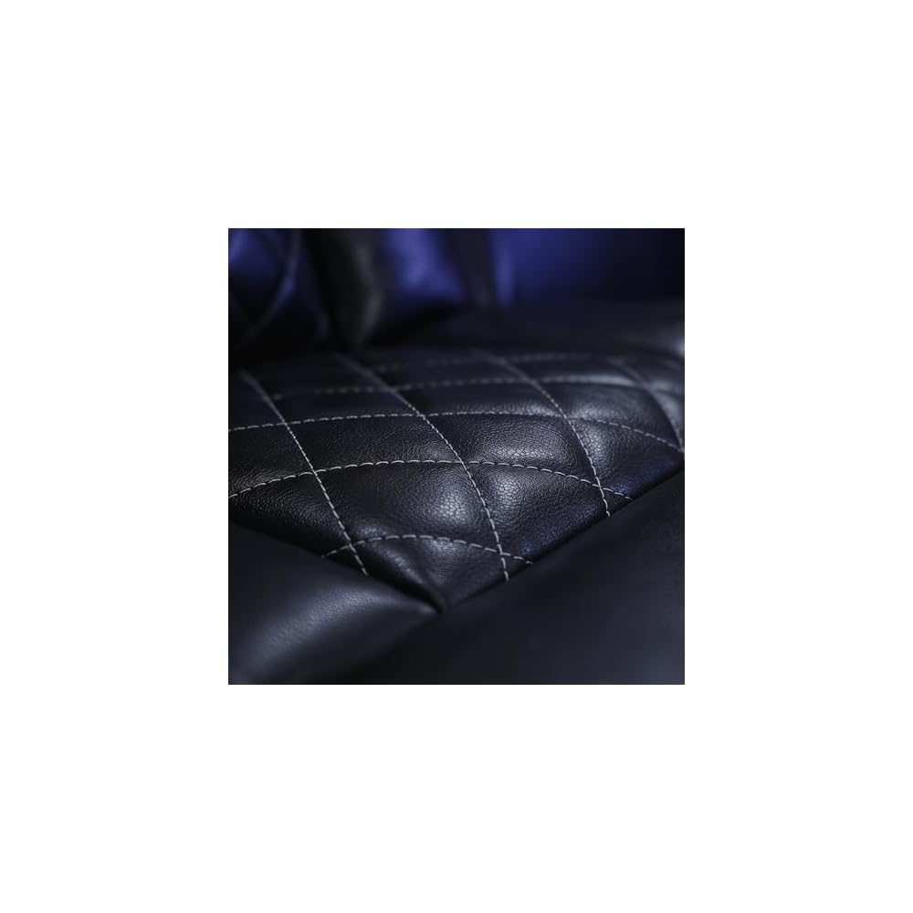 Power Reclining Sectional Sofa for Living Room,Modern L-Shaped Air Leather Sectional Couch Set,Recliner Sofa Set,with LED Lights,Cup Holder,Storage,Charging Ports,Home (Sectional+C)