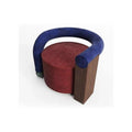 Elegant Minimalist Tiger Velvet Lounge Chair – L-Shaped Sofa for Modern Living Blue/Red