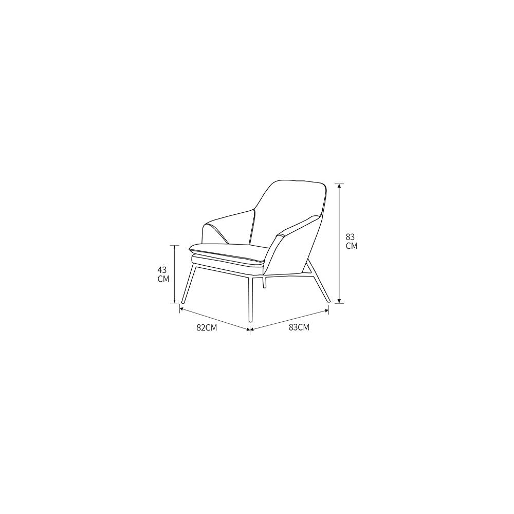 Renovation House Nordic Single Sofa Chair Modern Minimalist Leather Art Leisure Chair Hotel Living Room Cafe Business Discussion Furniture Brown