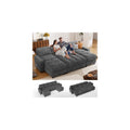 Sunny Heart Sleeper Sofa Bed, 105" U Shaped Couch Sleeper Sofa, Pull Out Couch Bed with Reclining Backrest | Double Storage Chaise | USB Ports | Side Pockets | Tool-Free Assembly | Chenille Dark Grey