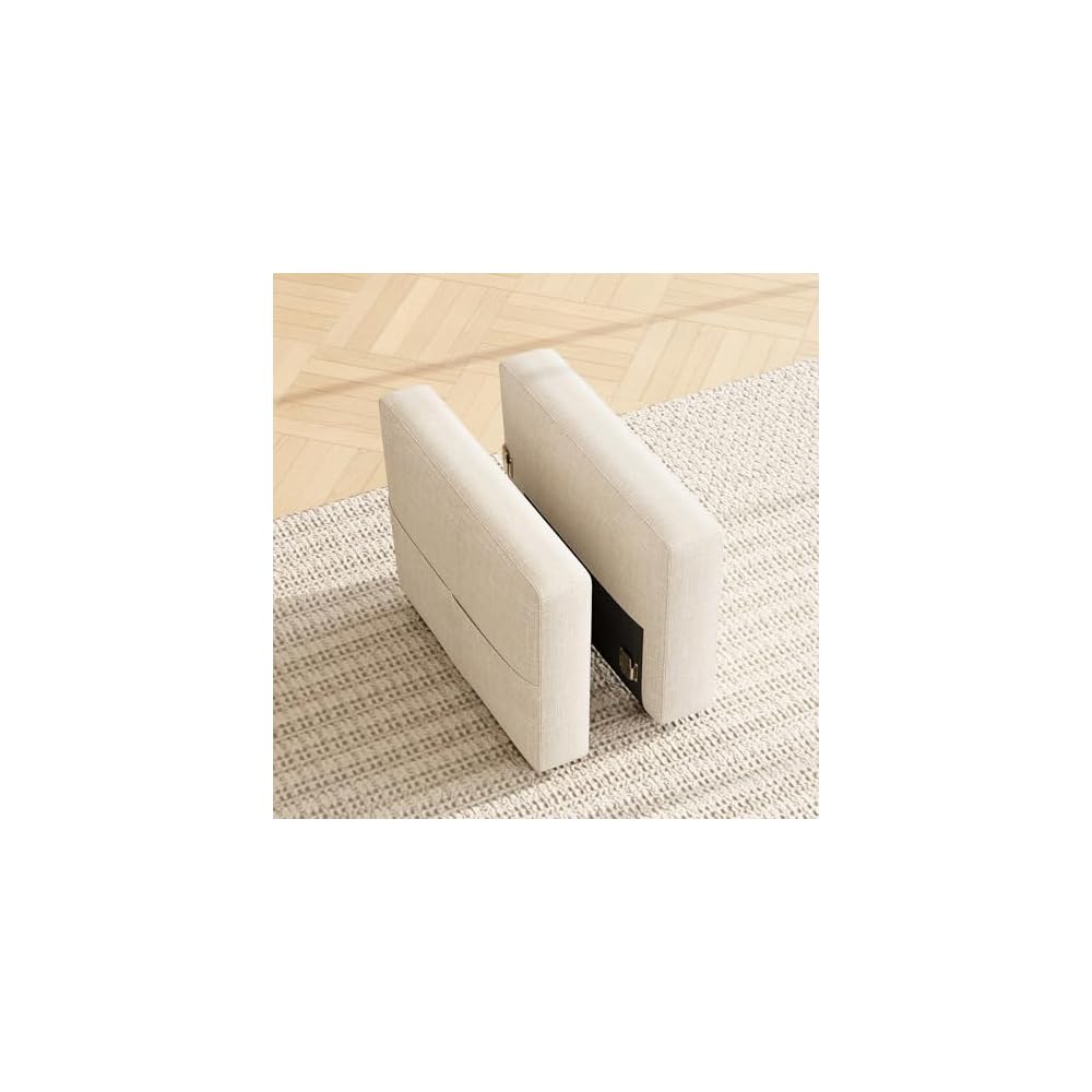 HONBAY Modular Armrest for Sectional Sleeper Sofa, Pair of Armrests for Sectional Modular Couch Bed, Beige