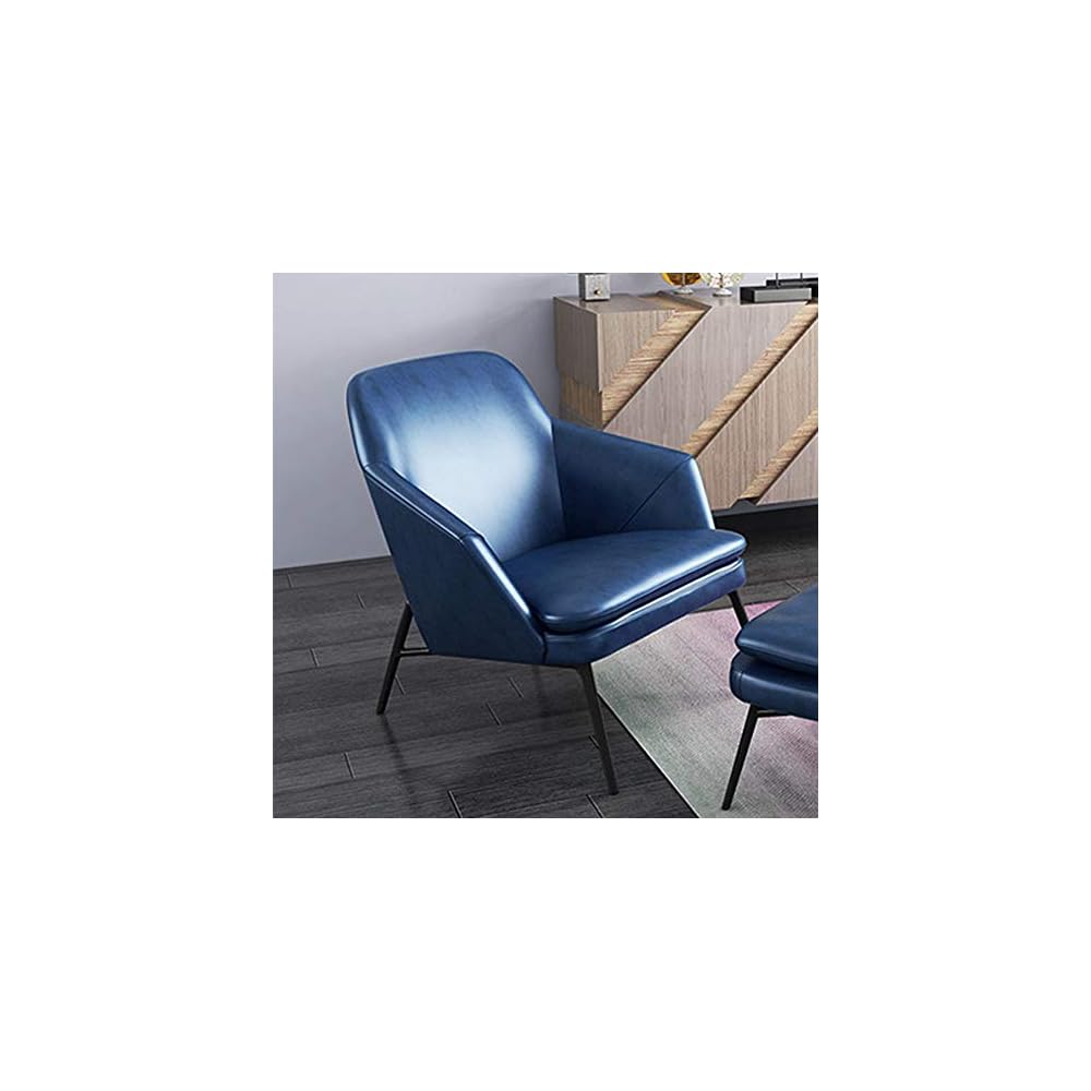 Renovation House Nordic Single Sofa Chair Modern Minimalist Leather Art Leisure Chair Hotel Living Room Cafe Business Discussion Furniture Brown