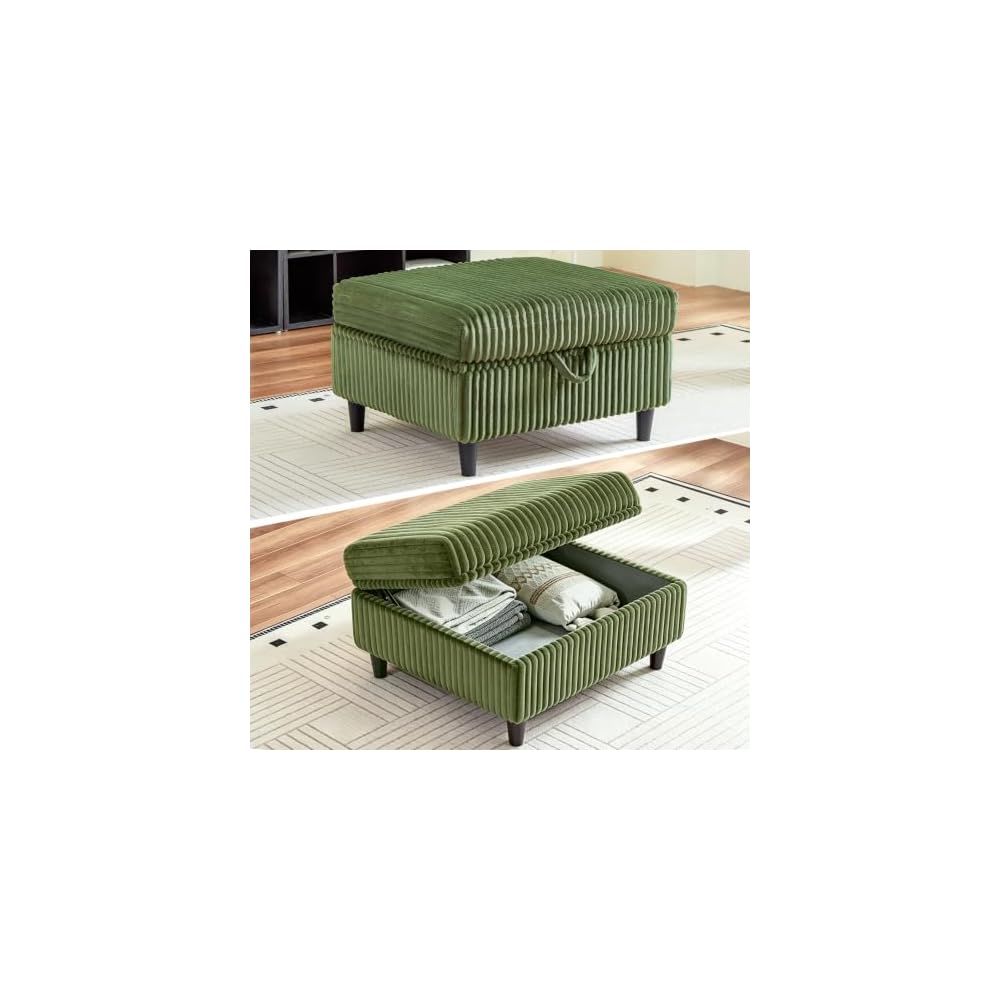 Modern Storage Accent Chair, Single Sofa Armchair with Storage, Cream