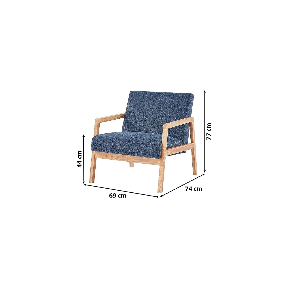 BAÏTA BONIFACIO Armchair in Blue Fabric