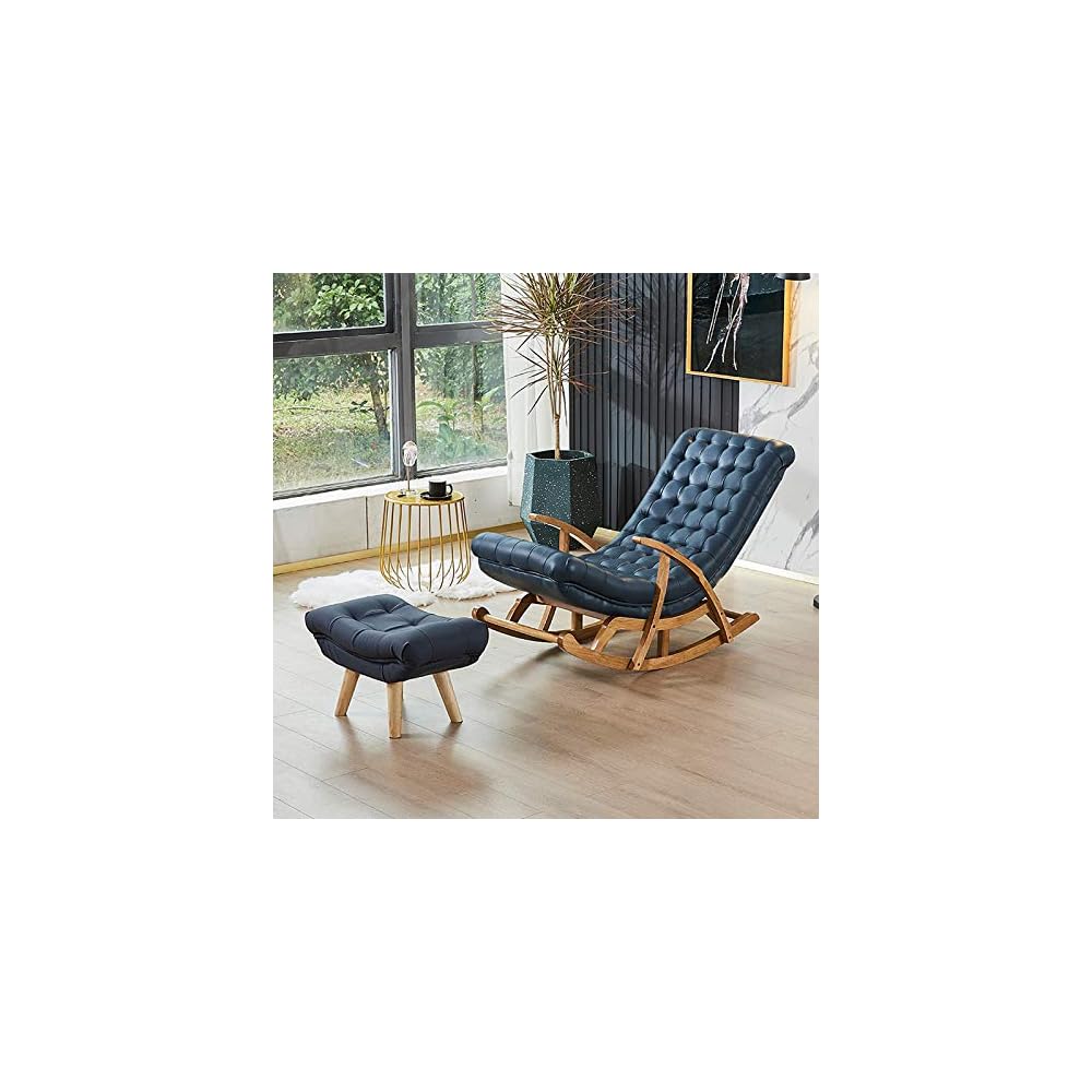 LSLYTQ Rocking Chair Sun Lounger Bedroom Living Room Balcony Reading Chair Coffee Chair Patio Trace Garden Sofa Chair Sun Loung Pregnant Woman Armchair