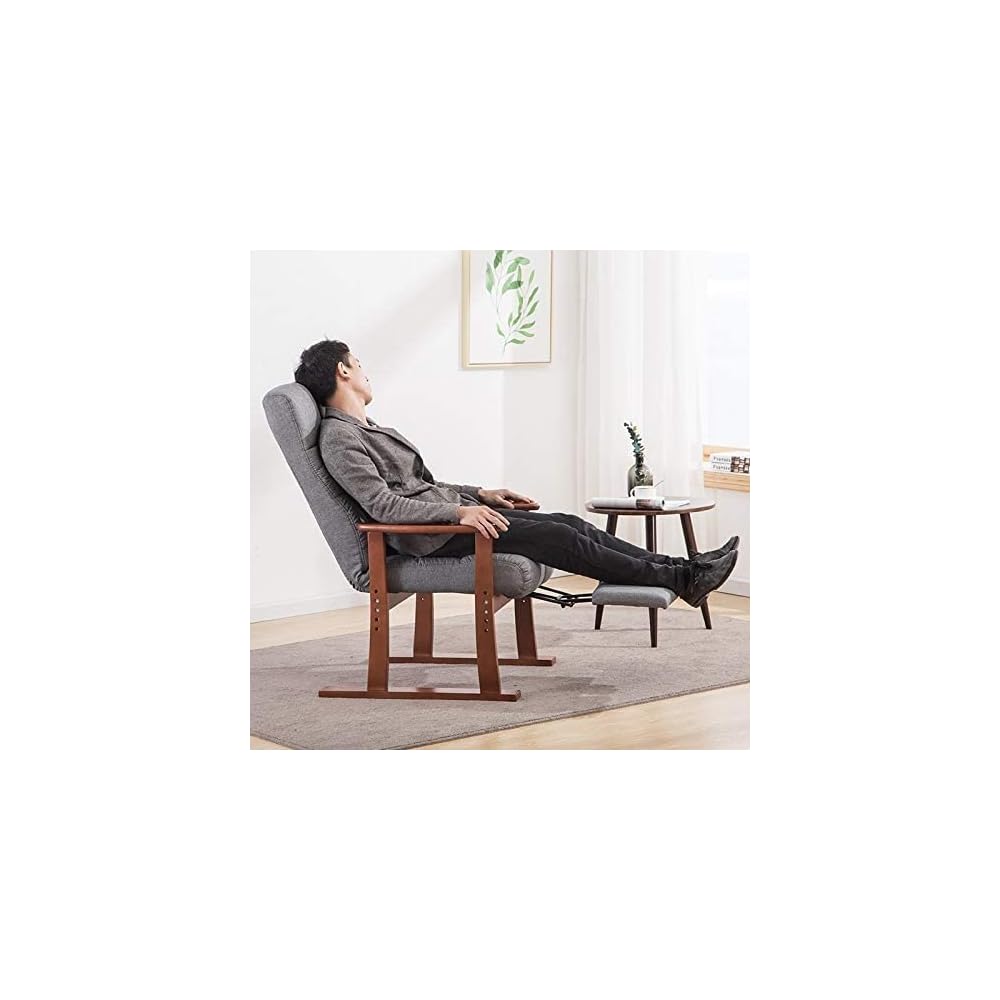 Office Chair Modern Living Room Chair Fabric Upholstered Furniture Lounge Reclining Armchair Accent Chair with Footrest (Color: C) (Color : C) (A)