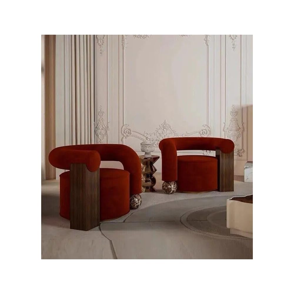 Elegant Minimalist Tiger Velvet Lounge Chair – L-Shaped Sofa for Modern Living Blue/Red