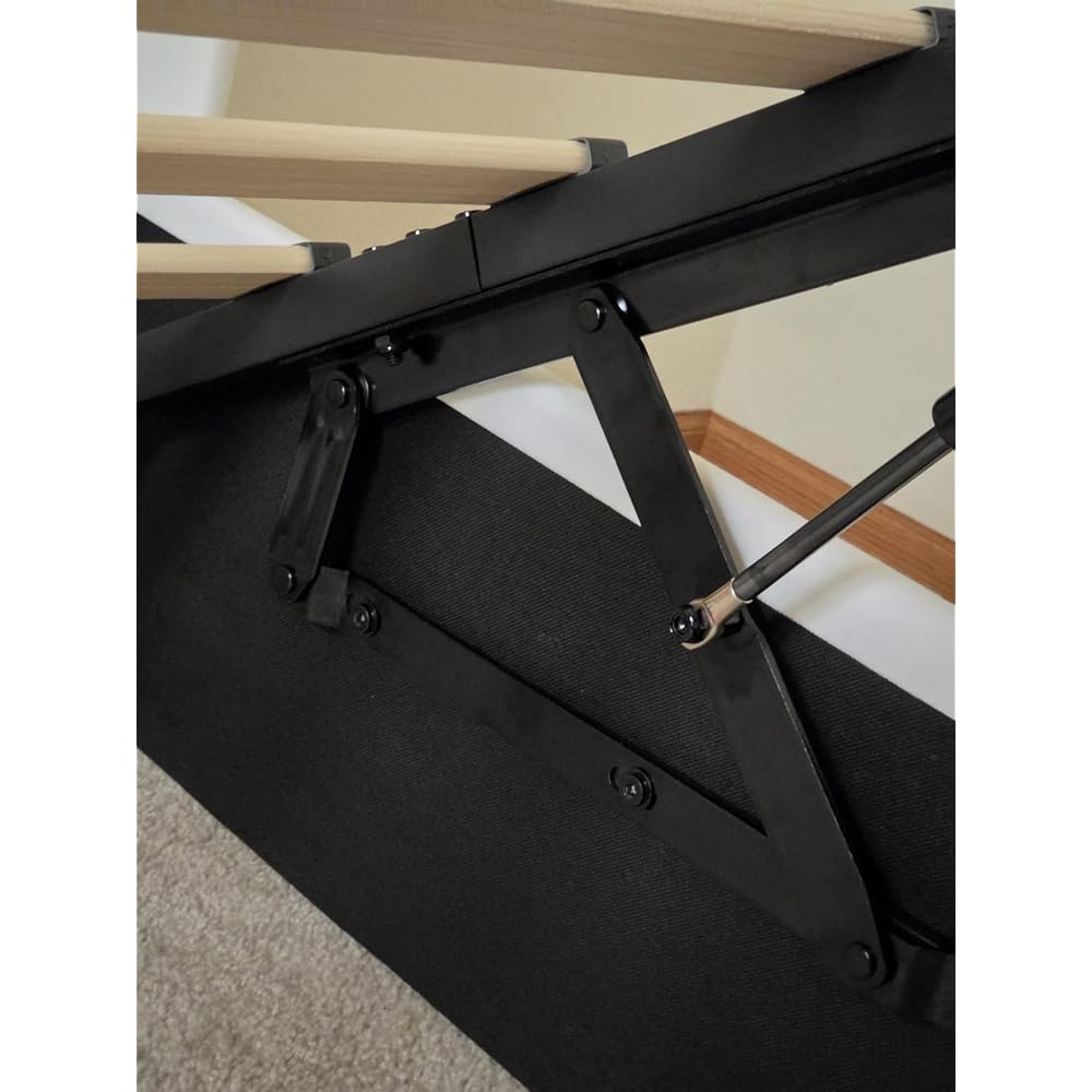 Allewie Queen Size Lift Up Hydraulic Storage Bed Frame Light Beige