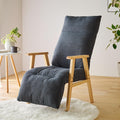 Iris Ohyama FACN-RHB Reclining Wood Arm Chair, Dark Gray