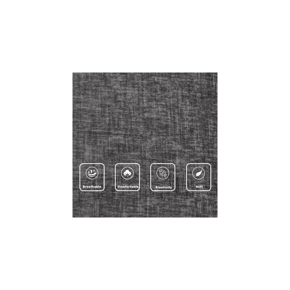 Mid-Century Accent Chair, Comfy Arm Chair Upholstered Living Room Chair for Bedroom, Fabric Reading Chair with Wood Legs for Apartment, Waiting Room, Vanity Room (Darkgray)