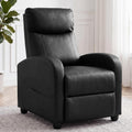 Recliner Chair, Recliner Sofa PU Leather for Adults, Recliners Home Theater Seating with Lumbar Support, Reclining Sofa Chair for Living Room, Black