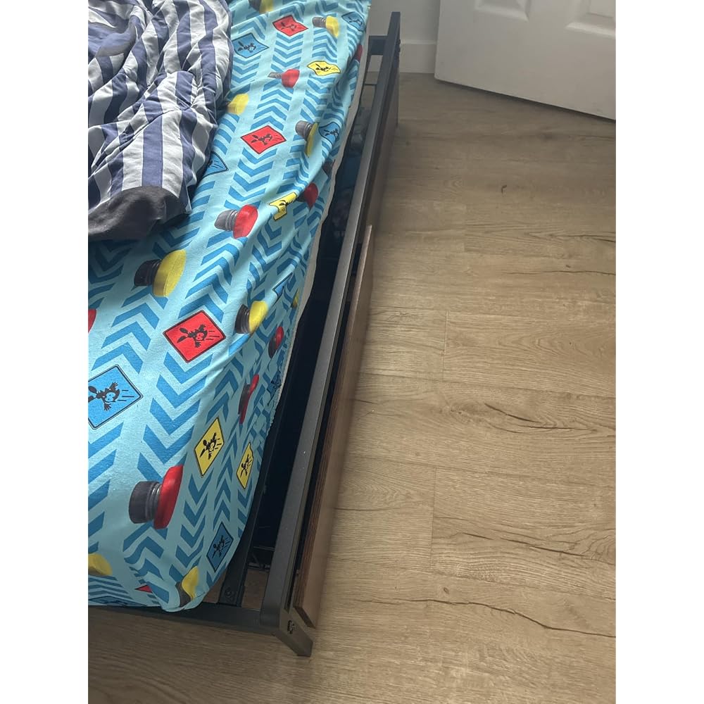 Bunk Bed Twin Over Full with 4 Storage Drawers and 3-Tier Bookshelf, Black