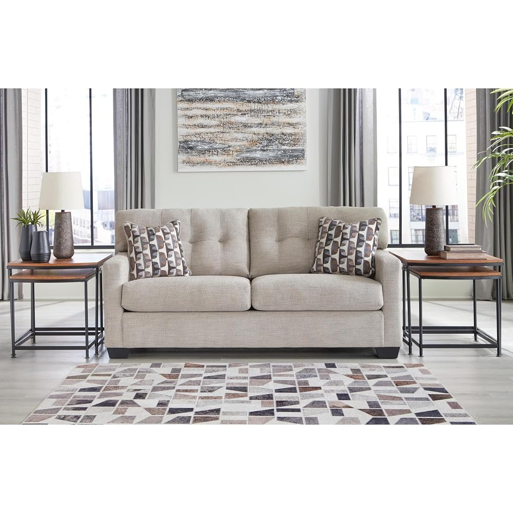Signature Design by Ashley Mahoney Sofa, Pebble Beige Living Room Couch