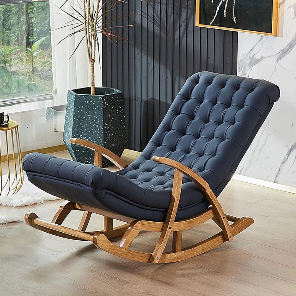 LSLYTQ Rocking Chair Sun Lounger Bedroom Living Room Balcony Reading Chair Coffee Chair Patio Trace Garden Sofa Chair Sun Loung Pregnant Woman Armchair