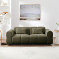 80" Oversized Boucle Sofa Couch,Modern Loveseat,Deep Seat Love Seat,Mid Century Modern Sofa,Cloud Couch for Living Room,Apartment,Office,and Lounge.（Green）
