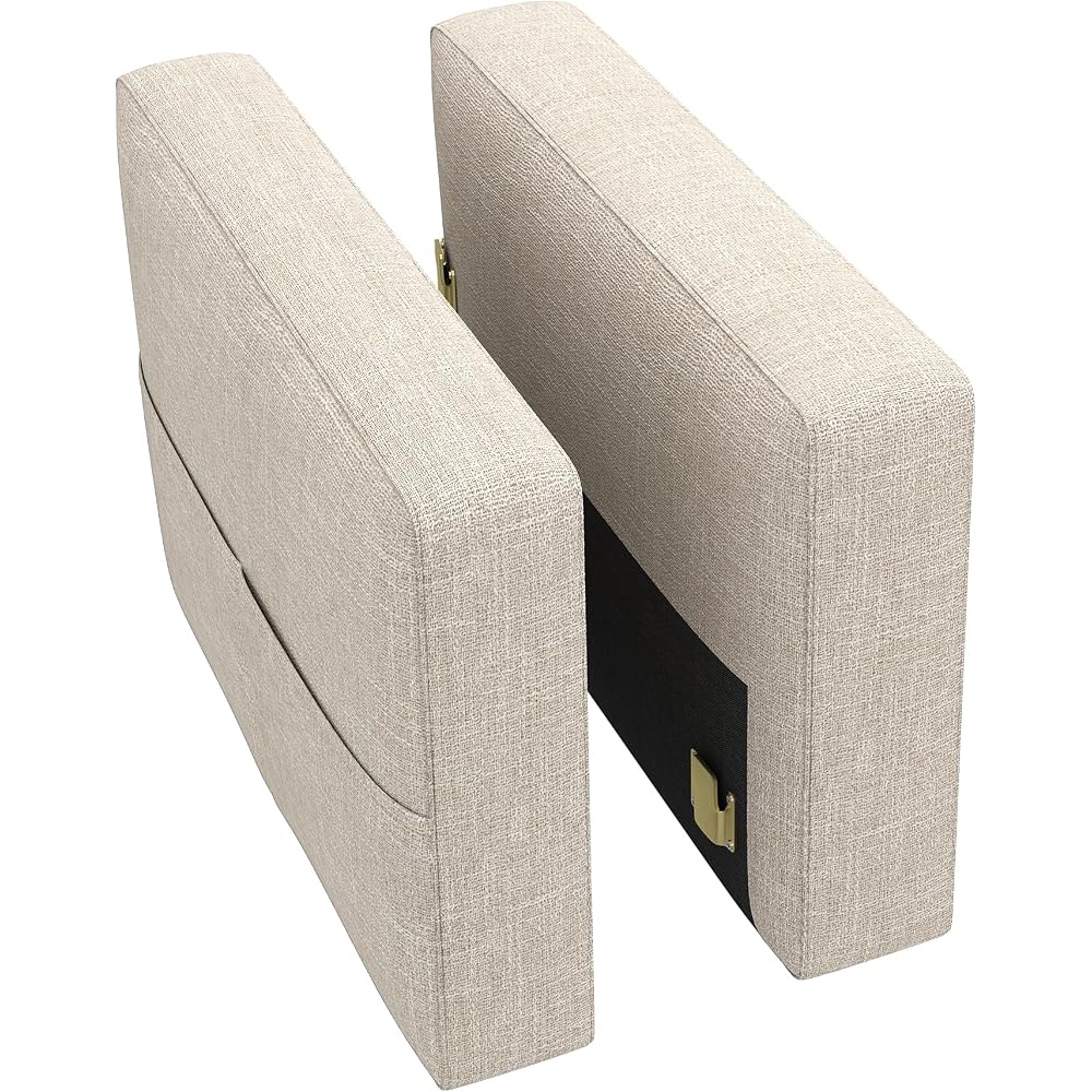 HONBAY Modular Armrest for Sectional Sleeper Sofa, Pair of Armrests for Sectional Modular Couch Bed, Beige