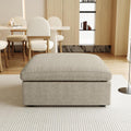 Lazur Modular Ottomans Sofa, Chenille Cloud Couch for Living Room, Deep Seat Ottomans, Khaki, Easy Assembly